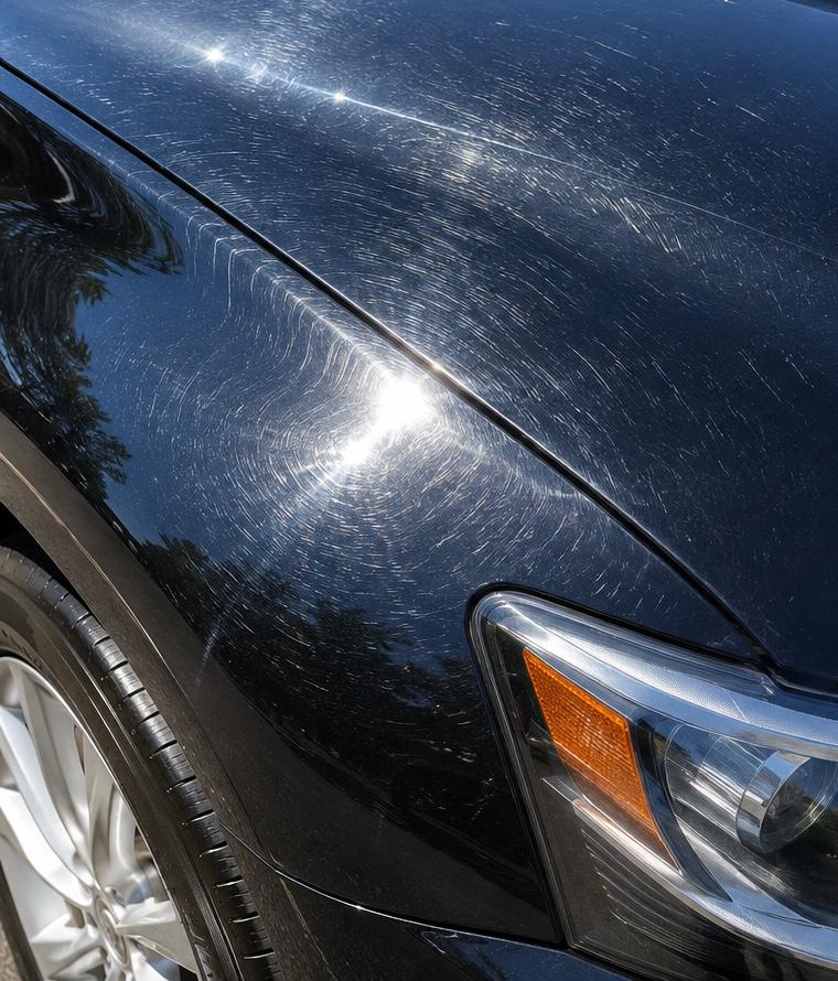 Vehicle paint before ceramic coating